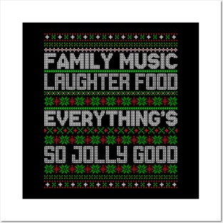 Family Music. Ugly Christmas Sweater Posters and Art